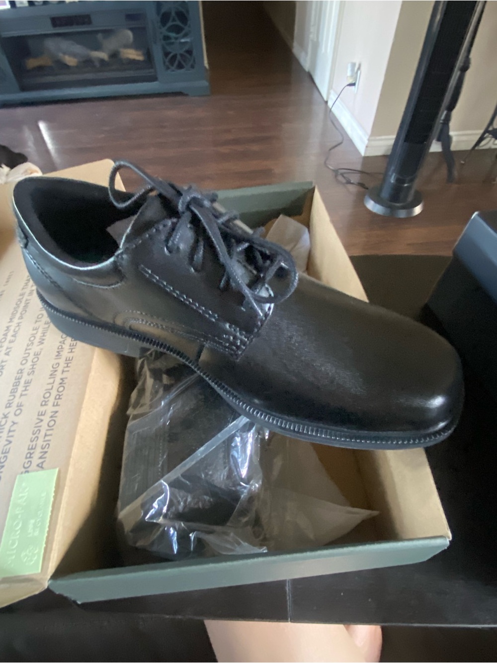 Nunn Bush Black Leather Lace-Up Oxford 8 1/2 W
